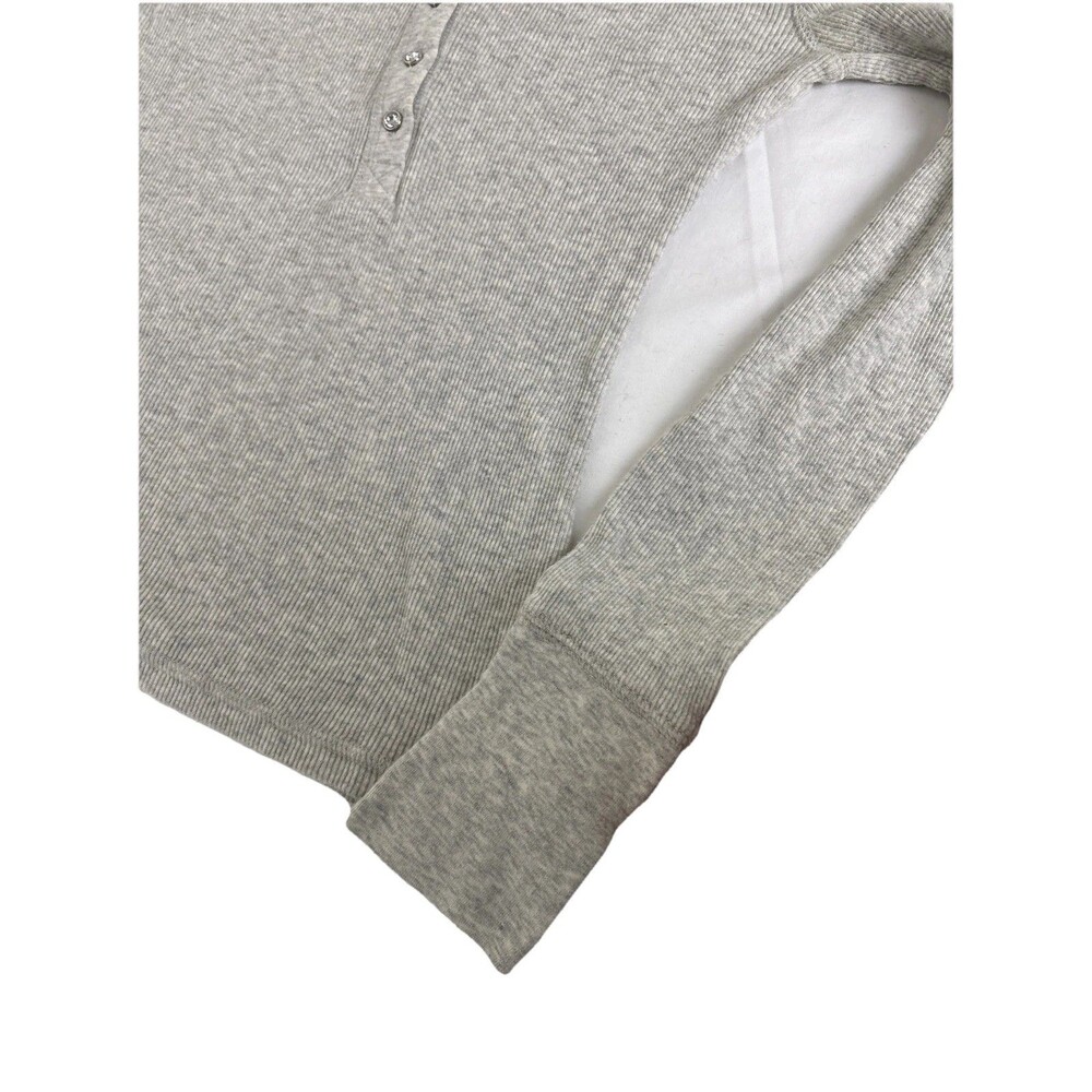 Vtg Y2K The Limited Henley Top Size S Ribbed Gray Bella Swan USA Rhinestone - Picture 6 of 13